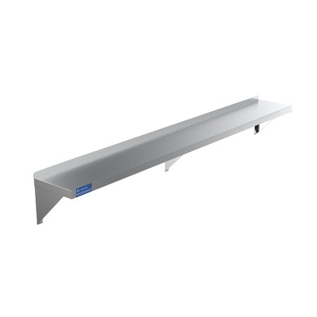AMGOOD 12in X 72in Stainless Steel Wall Mount Shelf Square Edge AMG WS-SQ-1272